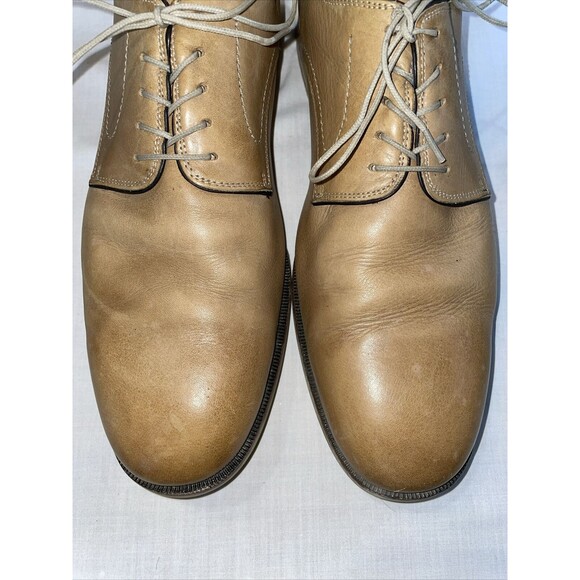 Johnston & Murphy Dress Shoes Mens Size 11 M Tan Leather Oxfords Round Toe Block main image 12